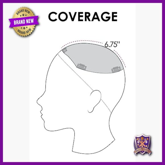 12 Inch Clip-In Hair Topper, Wavy Synthetic, Monofilament Base